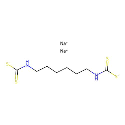 carbamodithioic acid, 1,6-hexanediylbis-, disodium salt structure