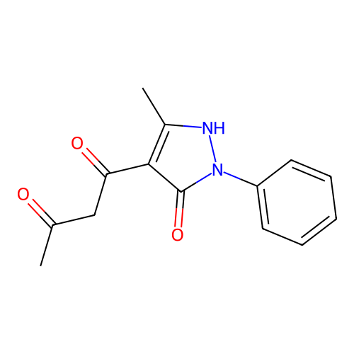 1-(5-Methyl-3-oxo-2-phenyl-2,3-dihydro-1H-pyrazol-4-yl)butane-1,3-dione structure