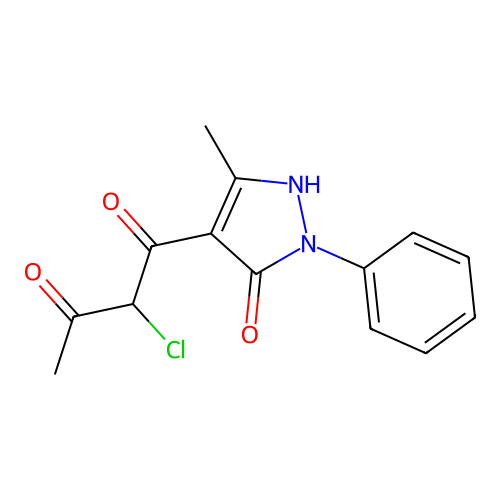 1,3-Butanedione, 2-chloro-1-(5-hydroxy-3-methyl-1-phenyl-1H-pyrazol-4-yl)- structure
