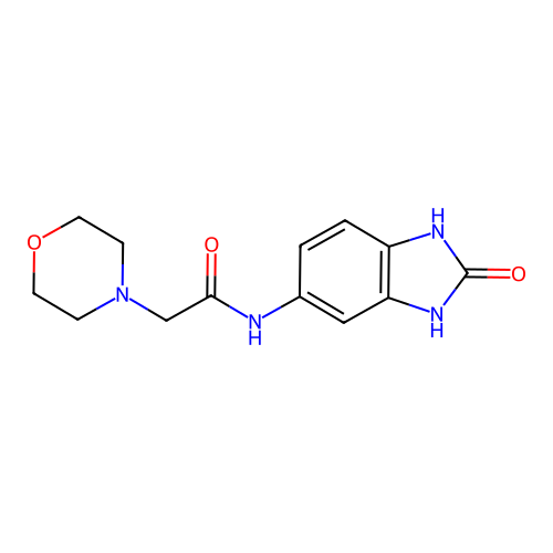 2-morpholin-4-yl-N-(2-oxo-1,3-dihydrobenzimidazol-5-yl)acetamide structure