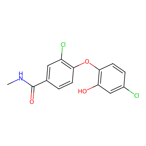 3-Chloro-4-(4-chloro-2-hydroxyphenoxy)-N-methylbenzamide structure