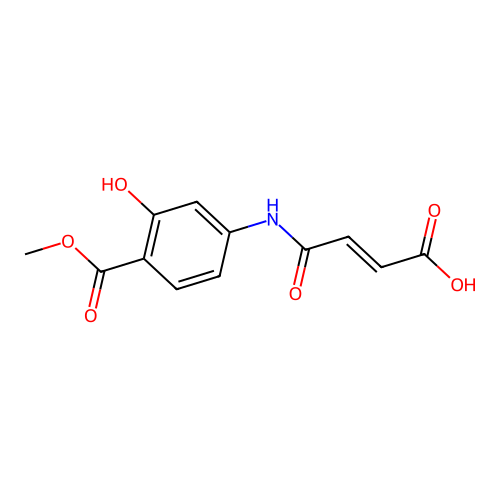 4-[3-Hydroxy-4-(methoxycarbonyl)anilino]-4-oxo-2-butenoic acid structure