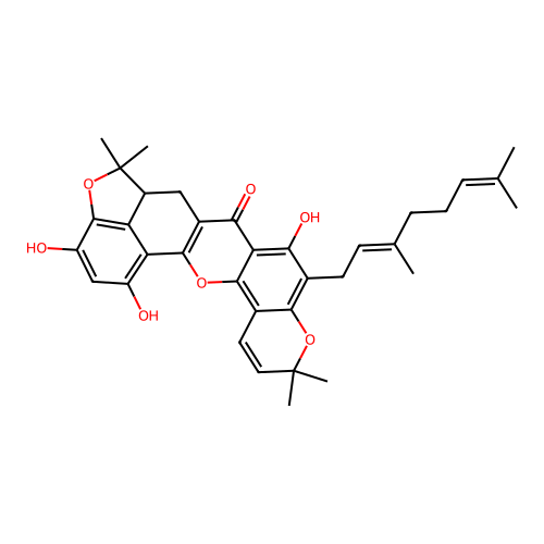 Cycloartelastoxanthone structure