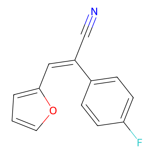 2-(4-Fluorophenyl)-3-(furan-2-yl)acrylonitrile structure