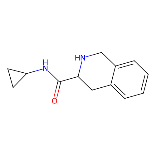 N-cyclopropyl-1,2,3,4-tetrahydroisoquinoline-3-carboxamide structure