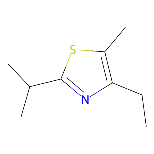 4-Ethyl-5-methyl-2-(1-methylethyl)thiazole structure