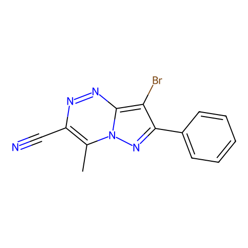 8-Bromo-4-methyl-7-phenylpyrazolo[5,1-c][1,2,4]triazine-3-carbonitrile structure