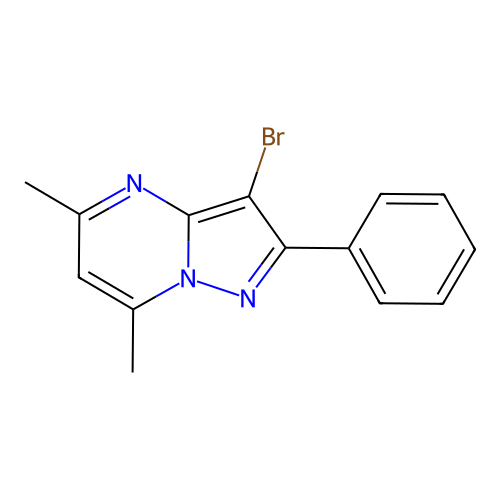3-Bromo-5,7-dimethyl-2-phenylpyrazolo[1,5-a]pyrimidine structure