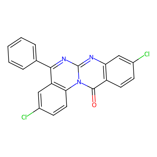 3,9-Dichloro-5-phenyl-12H-quinazolino(3,2-a)quinazolin-12-one structure