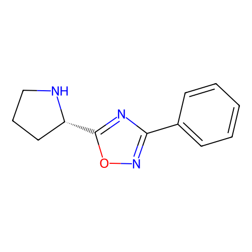 (S)-3-phenyl-5-(pyrrolidin-2-yl)-1,2,4-oxadiazole structure