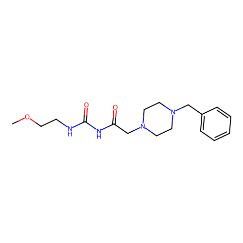 1-[2-(4-Benzylpiperazin-1-yl)acetyl]-3-(2-methoxyethyl)urea structure
