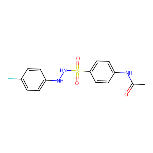 N-[4-[N'-(4-Fluorophenyl)hydrazinesulfonyl]phenyl]acetamide structure