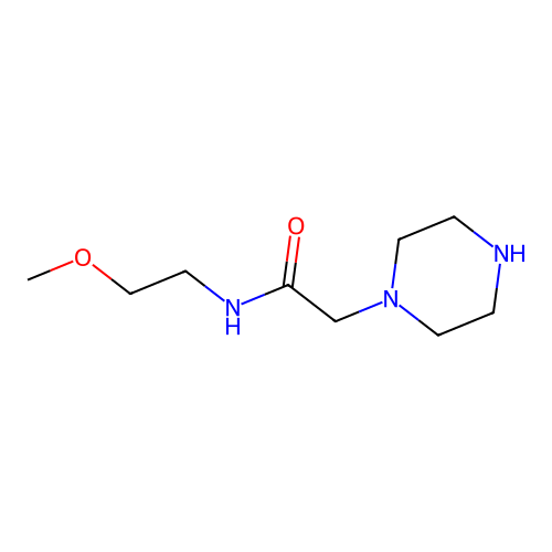 N-(2-Methoxyethyl)-1-piperazineacetamide structure