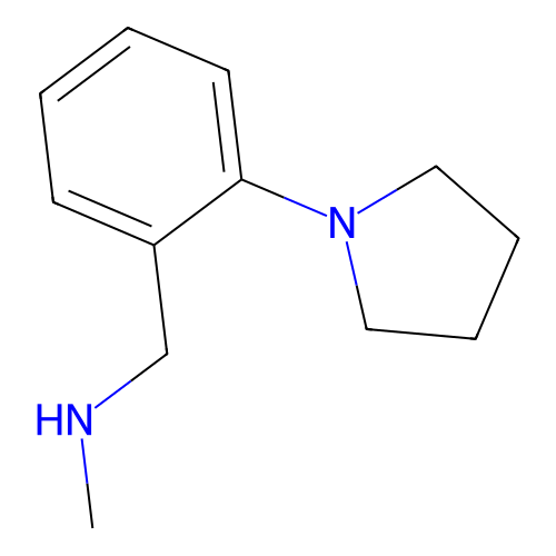Methyl({[2-(pyrrolidin-1-yl)phenyl]methyl})amine structure