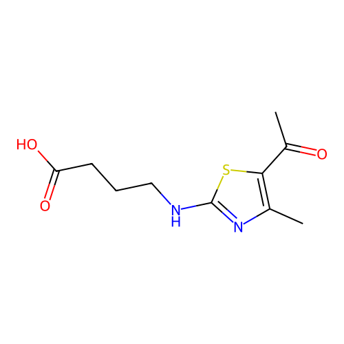 4-[(5-acetyl-4-methyl-1,3-thiazol-2-yl)amino]butanoic Acid structure