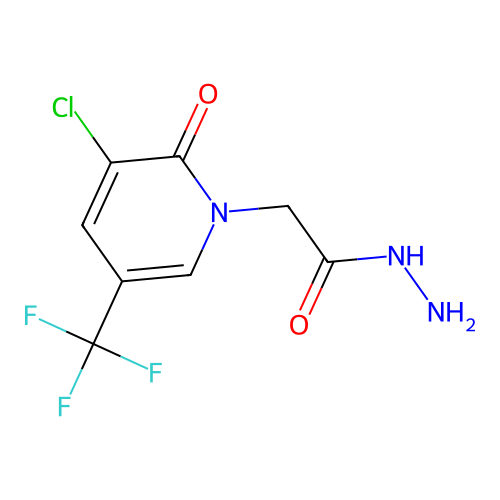 2-[3-Chloro-2-oxo-5-(trifluoromethyl)-1,2-dihydropyridin-1-yl]acetohydrazide structure