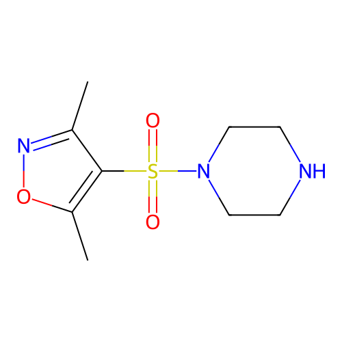 1-[(3,5-Dimethylisoxazol-4-yl)sulfonyl]piperazine structure
