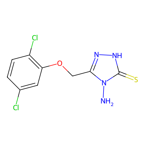 4-amino-5-[(2,5-dichlorophenoxy)methyl]-4H-1,2,4-triazole-3-thiol structure