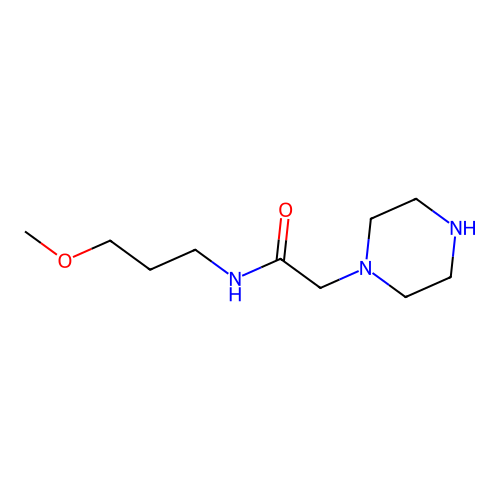 N-(3-methoxypropyl)-2-piperazin-1-ylacetamide structure