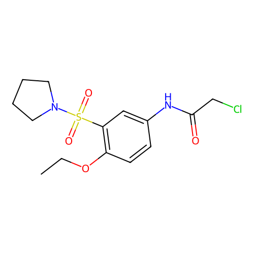 2-chloro-N-[4-ethoxy-3-(pyrrolidine-1-sulfonyl)phenyl]acetamide structure