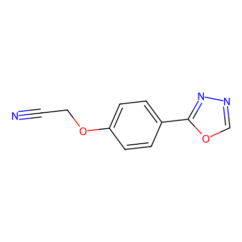 2-[4-(1,3,4-Oxadiazol-2-yl)phenoxy]acetonitrile structure