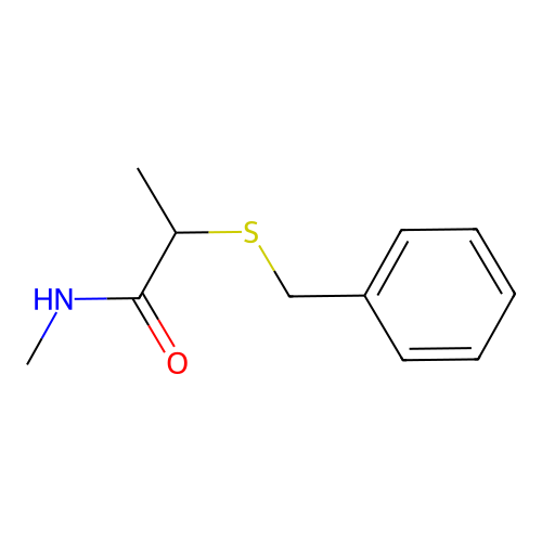 2-(benzylsulfanyl)-N-methylpropanamide structure