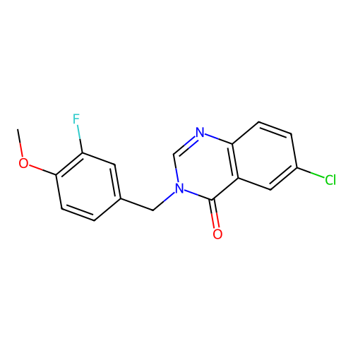 6-Chloro-3-[(3-fluoro-4-methoxyphenyl)methyl]-4(3H)-quinazolinone structure