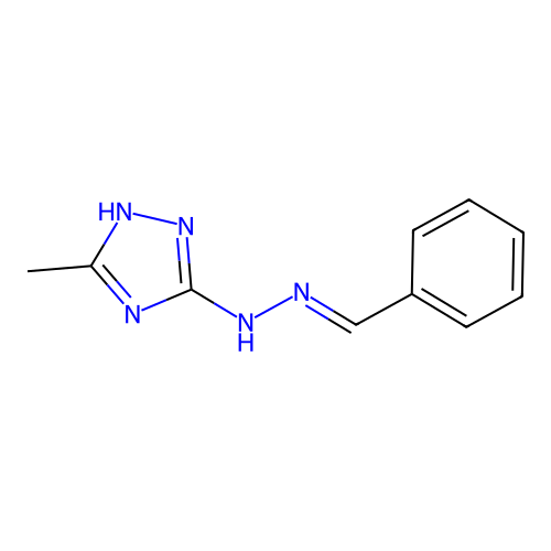 Benzal 3-hydrazino-5-methyl-1,2,4-triazol structure