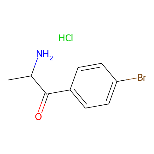 2-Amino-1-(4-bromophenyl)propan-1-one hydrochloride structure