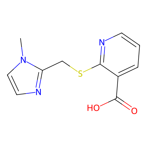 2-(((1-Methyl-1h-imidazol-2-yl)methyl)thio)nicotinic acid structure