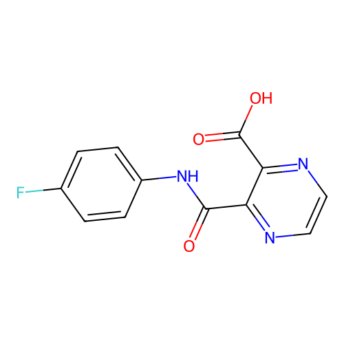 3-[(4-fluorophenyl)carbamoyl]pyrazine-2-carboxylic Acid structure