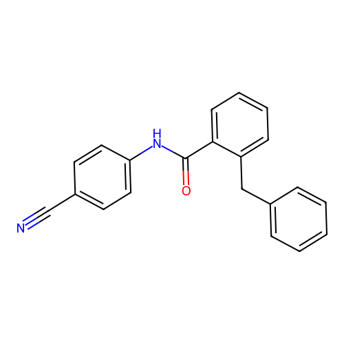 2-Benzyl-N-(4-carbonitrilphenyl)benzamide structure
