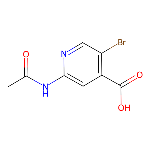 2-Acetamido-5-bromoisonicotinic acid structure