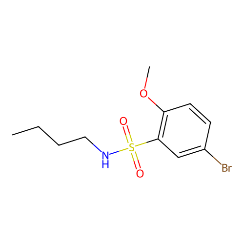 5-bromo-N-butyl-2-methoxybenzenesulfonamide structure