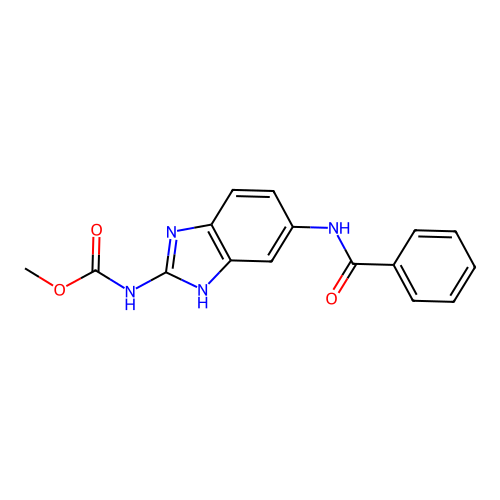 methyl N-(6-benzamido-1H-benzimidazol-2-yl)carbamate structure