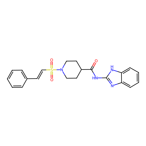 N-(1H-1,3-benzodiazol-2-yl)-1-(2-phenylethenesulfonyl)piperidine-4-carboxamide structure