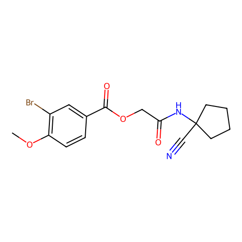 [(1-Cyanocyclopentyl)carbamoyl]methyl 3-bromo-4-methoxybenzoate structure