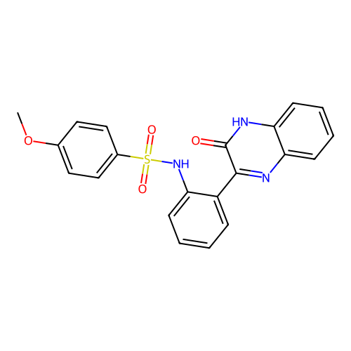 4-Methoxy-N-[2-(3-oxo-3,4-dihydro-quinoxalin-2-yl)-phenyl]-benzenesulfonamide structure