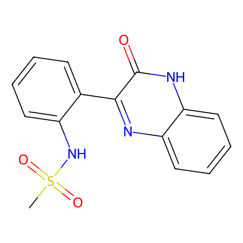 N-[2-(3-oxo-4H-quinoxalin-2-yl)phenyl]methanesulfonamide structure