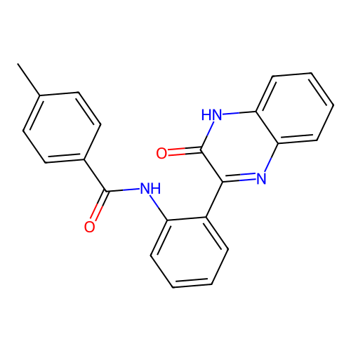 4-methyl-N-(2-(3-oxo-3,4-dihydroquinoxalin-2-yl)phenyl)benzamide structure