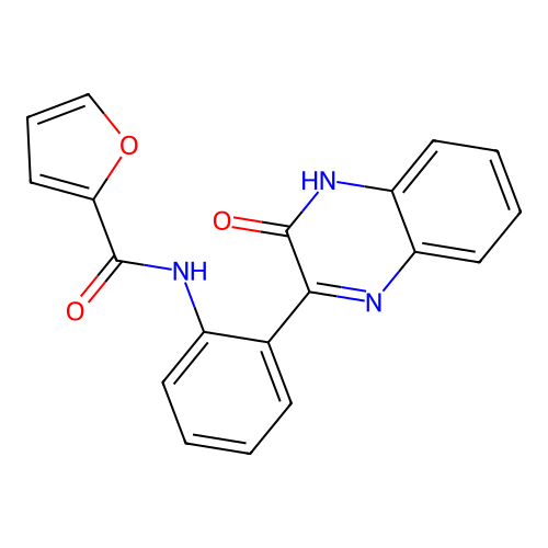 N-[2-(3-oxo-4H-quinoxalin-2-yl)phenyl]furan-2-carboxamide structure