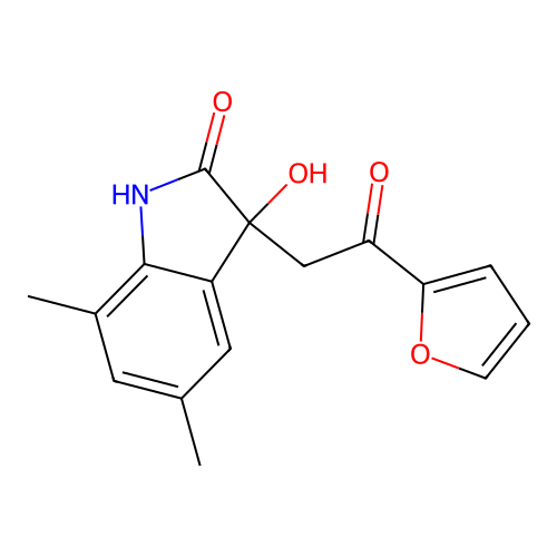 3-(2-(Furan-2-yl)-2-oxoethyl)-3-hydroxy-5,7-dimethylindolin-2-one structure