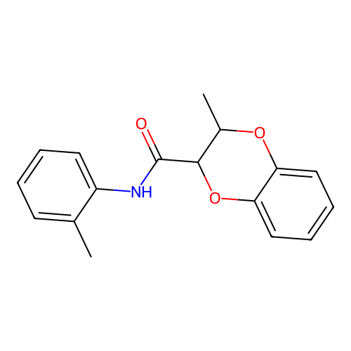 2-methyl-N-(2-methylphenyl)-2,3-dihydro-1,4-benzodioxine-3-carboxamide structure
