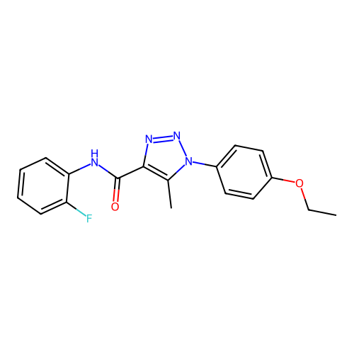 1-(4-ethoxyphenyl)-N-(2-fluorophenyl)-5-methyl-1H-1,2,3-triazole-4-carboxamide structure
