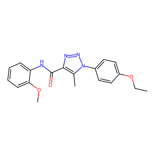 1-(4-ethoxyphenyl)-N-(2-methoxyphenyl)-5-methyl-1H-1,2,3-triazole-4-carboxamide structure