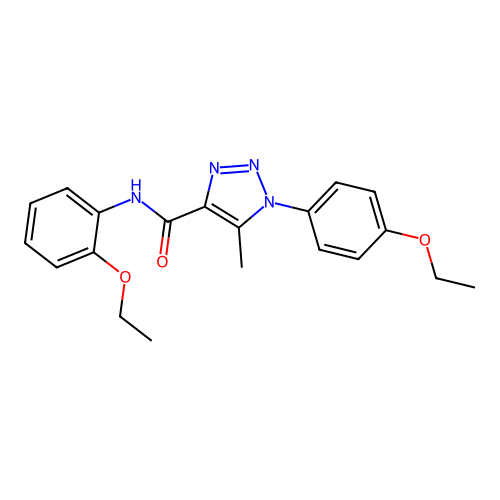 N-(2-ethoxyphenyl)-1-(4-ethoxyphenyl)-5-methyl-1H-1,2,3-triazole-4-carboxamide structure