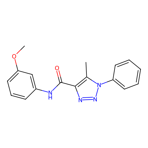 N-(3-methoxyphenyl)-5-methyl-1-phenyl-1H-1,2,3-triazole-4-carboxamide structure