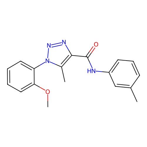 1-(2-methoxyphenyl)-5-methyl-N-(3-methylphenyl)-1H-1,2,3-triazole-4-carboxamide structure