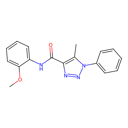 N-(2-methoxyphenyl)-5-methyl-1-phenyltriazole-4-carboxamide structure
