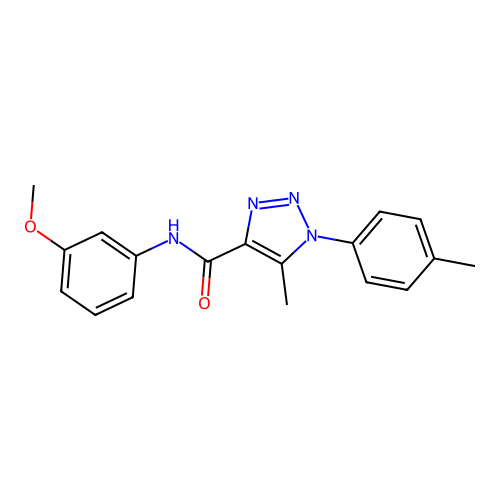 N-(3-methoxyphenyl)-5-methyl-1-(4-methylphenyl)-1H-1,2,3-triazole-4-carboxamide structure